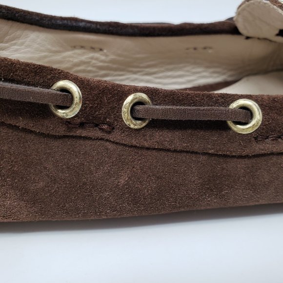 Michael Kors Size 6M Penley Brown Suede Studded Moccasins Flats Driving Loafers - Picture 8 of 10